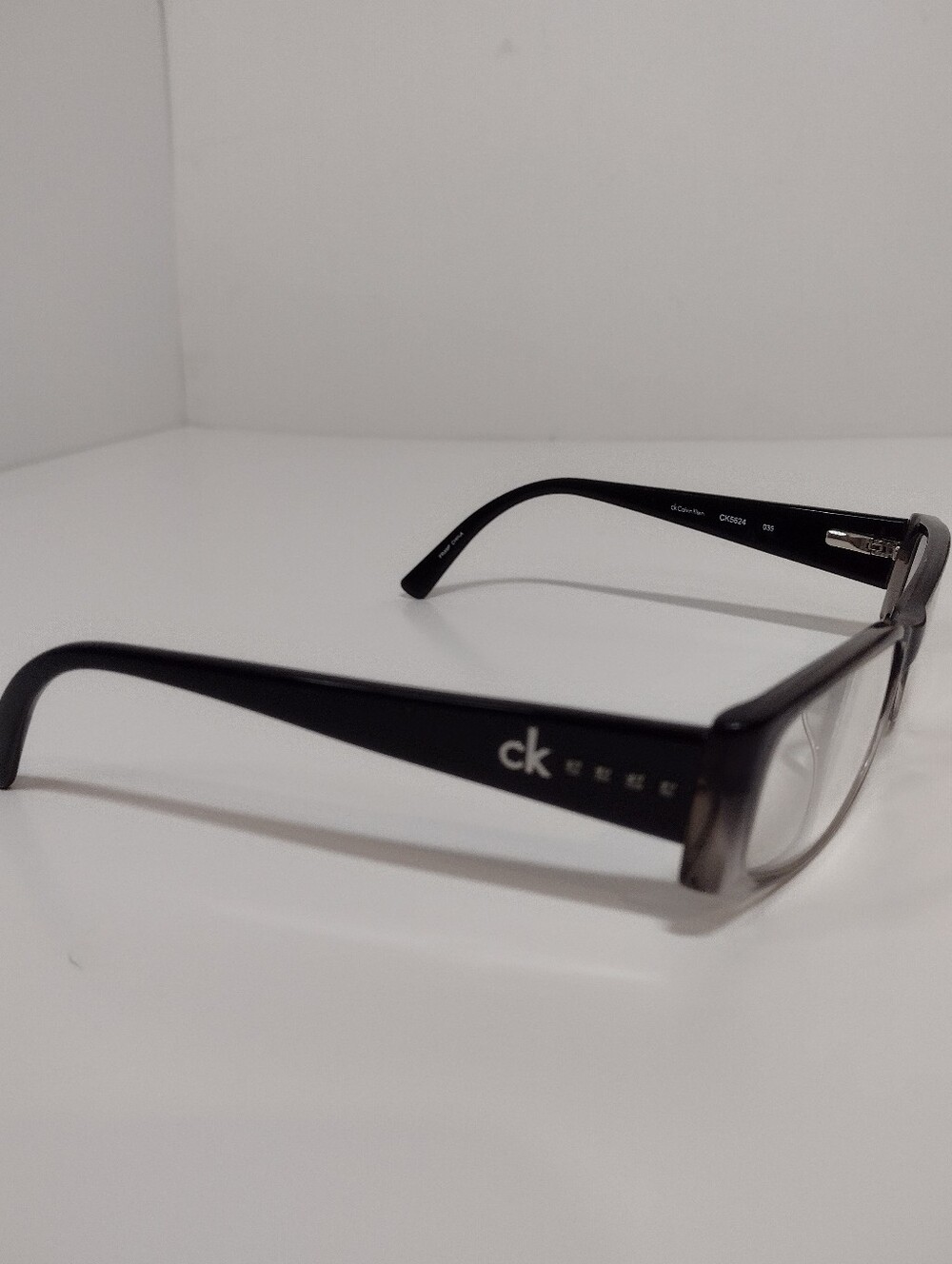 Calvin Klein Black Rectangular Glasses Black/Grey.  Frames.